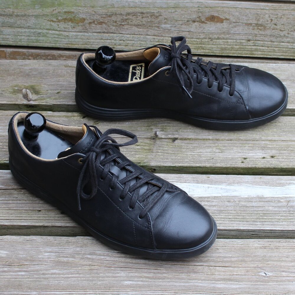 Cole Haan Grand.0S Black Leather Sneakers, Men's Size 10 M, EUC